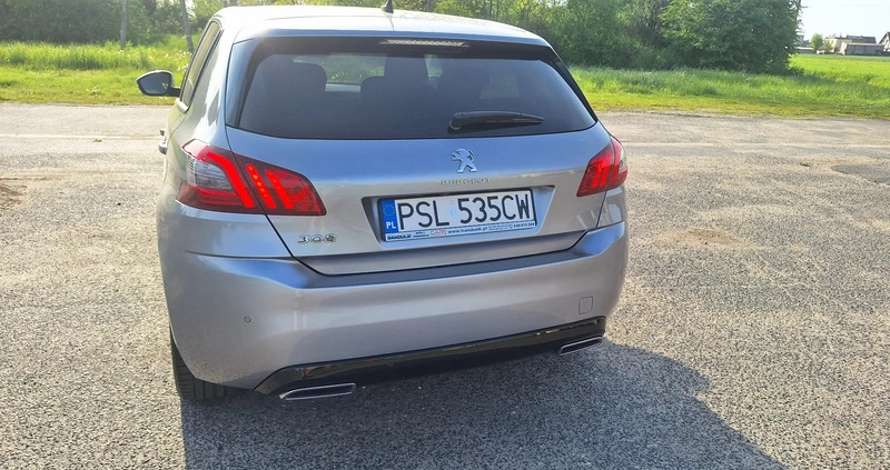 Peugeot 308 cena 47000 przebieg: 74560, rok produkcji 2018 z Września małe 121